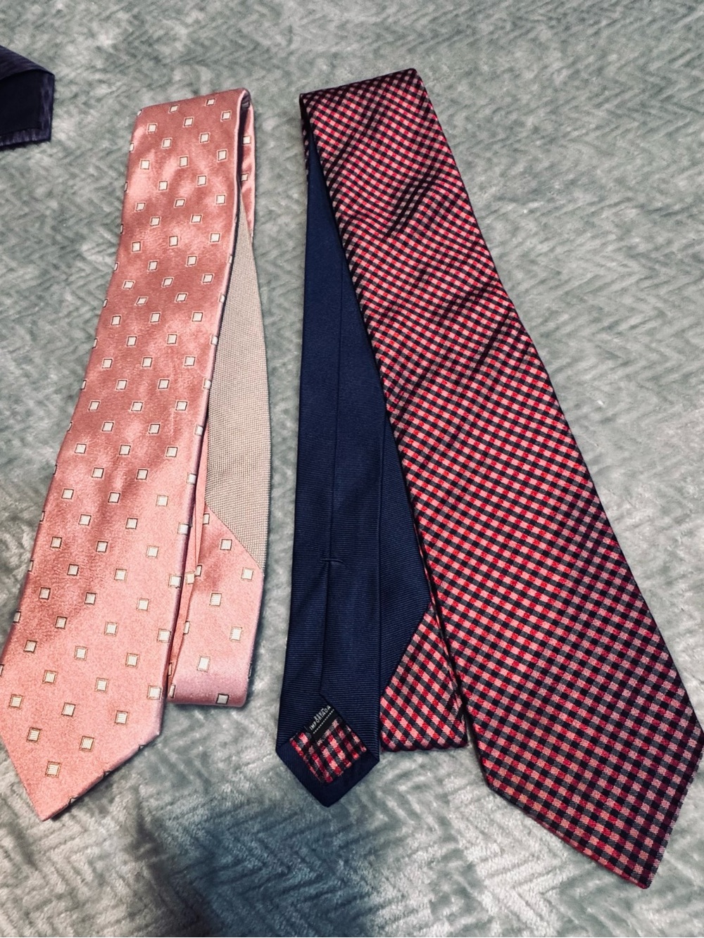 Saks Fifth Avenue Dual-Style Pink Patterned Silk Ties